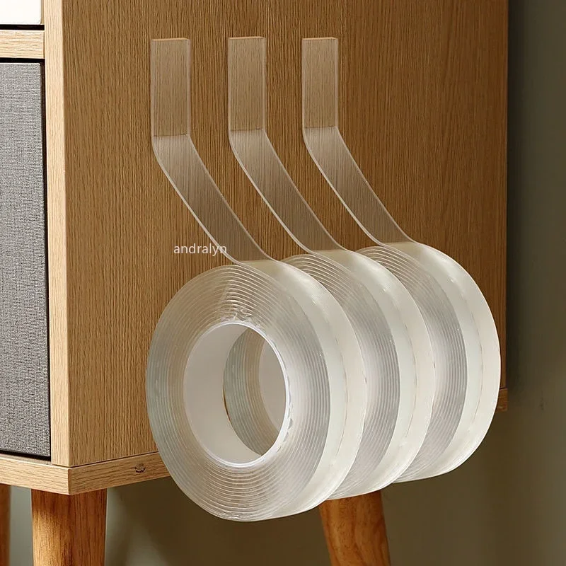 1/2/5M Ultra-strong Double Sided Adhesive Tape Home Appliance Waterproof Wall Stickers Home Improvement Resistant Tapes