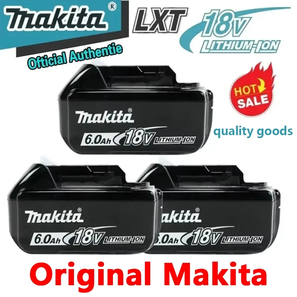 Original makita 18v battery Rechargeable Power Tool makita 18v Battery, Replaceable 5Ah/6Ahbattery Lithium-ion, 1850 BL1860B 6ah