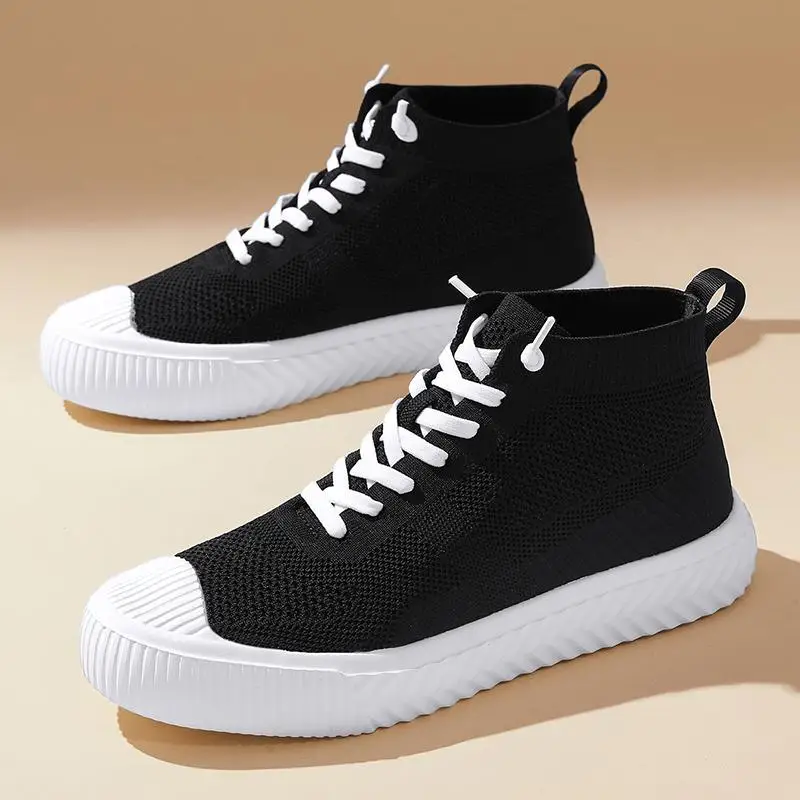 ex Casual Breathable Walking oes Lightweight Fly Knit Thi Bot Sports oes Anti-slip Board oes Comfortable Sneakers