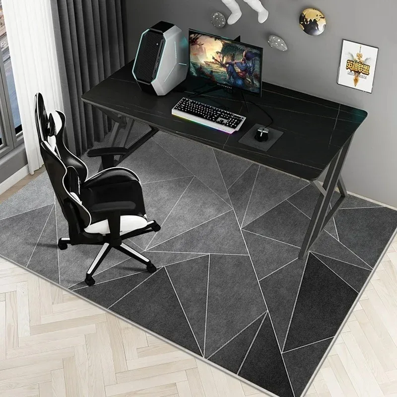 Simple E-Sports Chair Carpets Floor Mat Study Desk Computer Swivel Chair Carpet Bedroom Soiled Foot Mat Carpet Home Decoration
