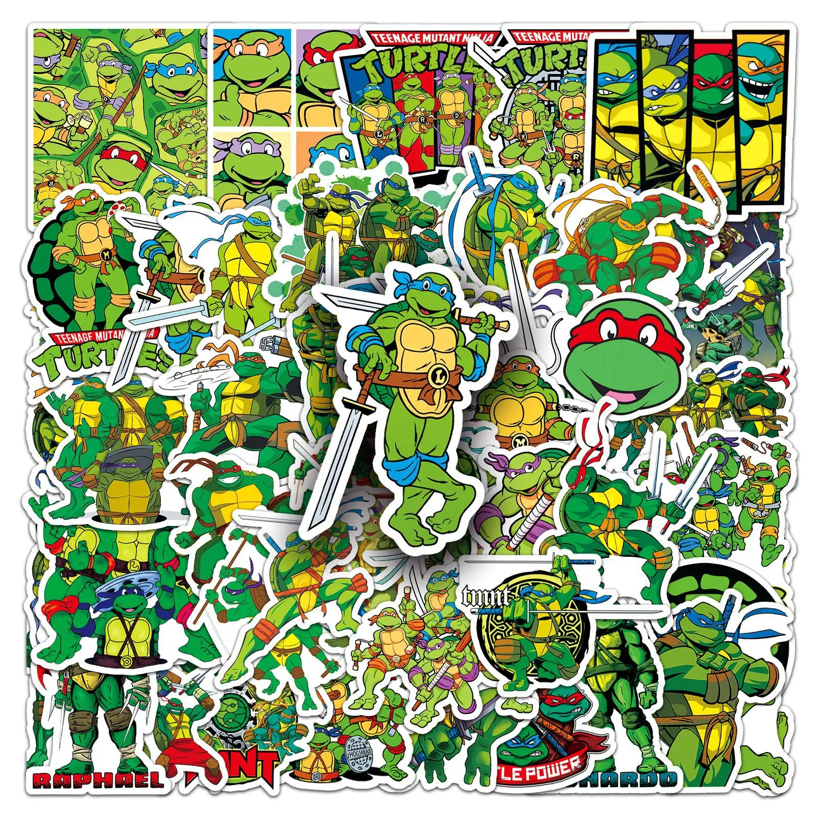 52PCS Teenage Mutant Ninja Turtles Stickers Phone Trunk Refrigerator Waterproof Anime Stickers Anime Figure Image Toys Sticker