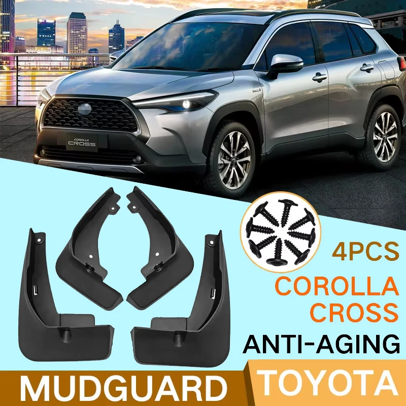 Mud Flaps for Toyota Corolla Cross 2020-2025 2022 2023 2024 Splash Guards Fender MudFlaps Front Rear Mudguards Car Accessories