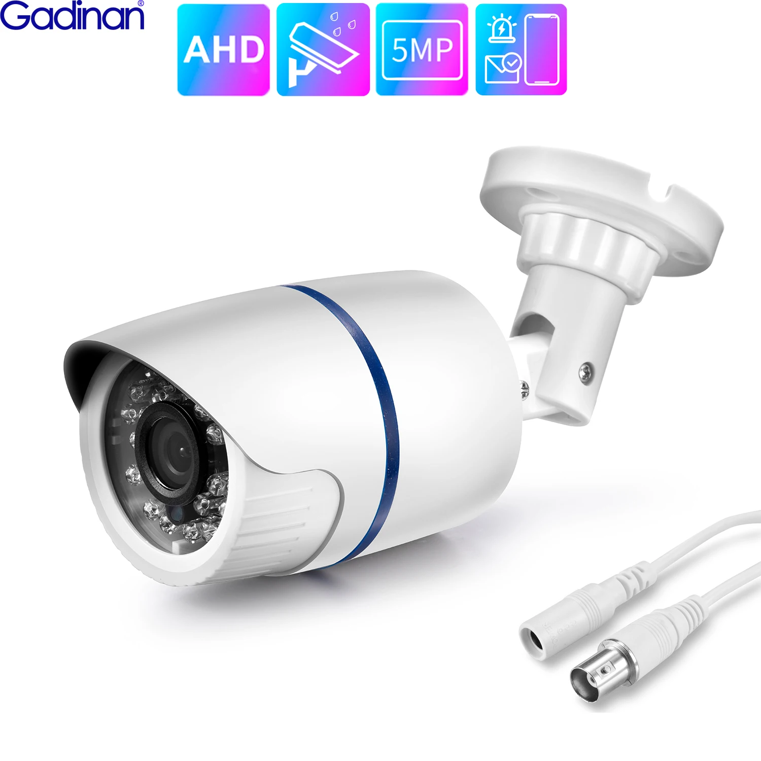 Gadinan AHD Camera 720P 1080P 5MP Security Surveillance Analog High Definition IR Night Vision CCTV Outdoor Waterproof Home Cam