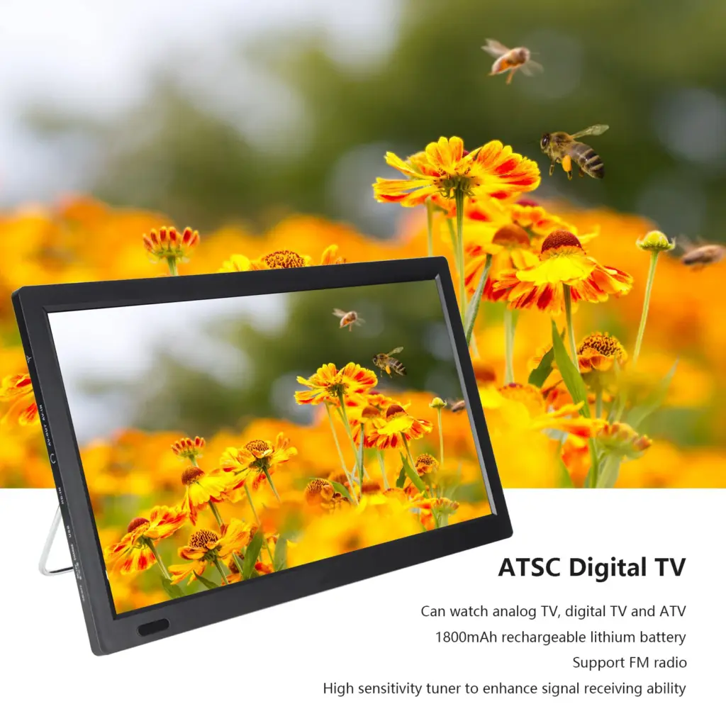 ATSC Digital TV LEADSTAR 13 Inch ATSC Digital TV Portable HD Television for Car Camping Portable Digital TV Portable Television