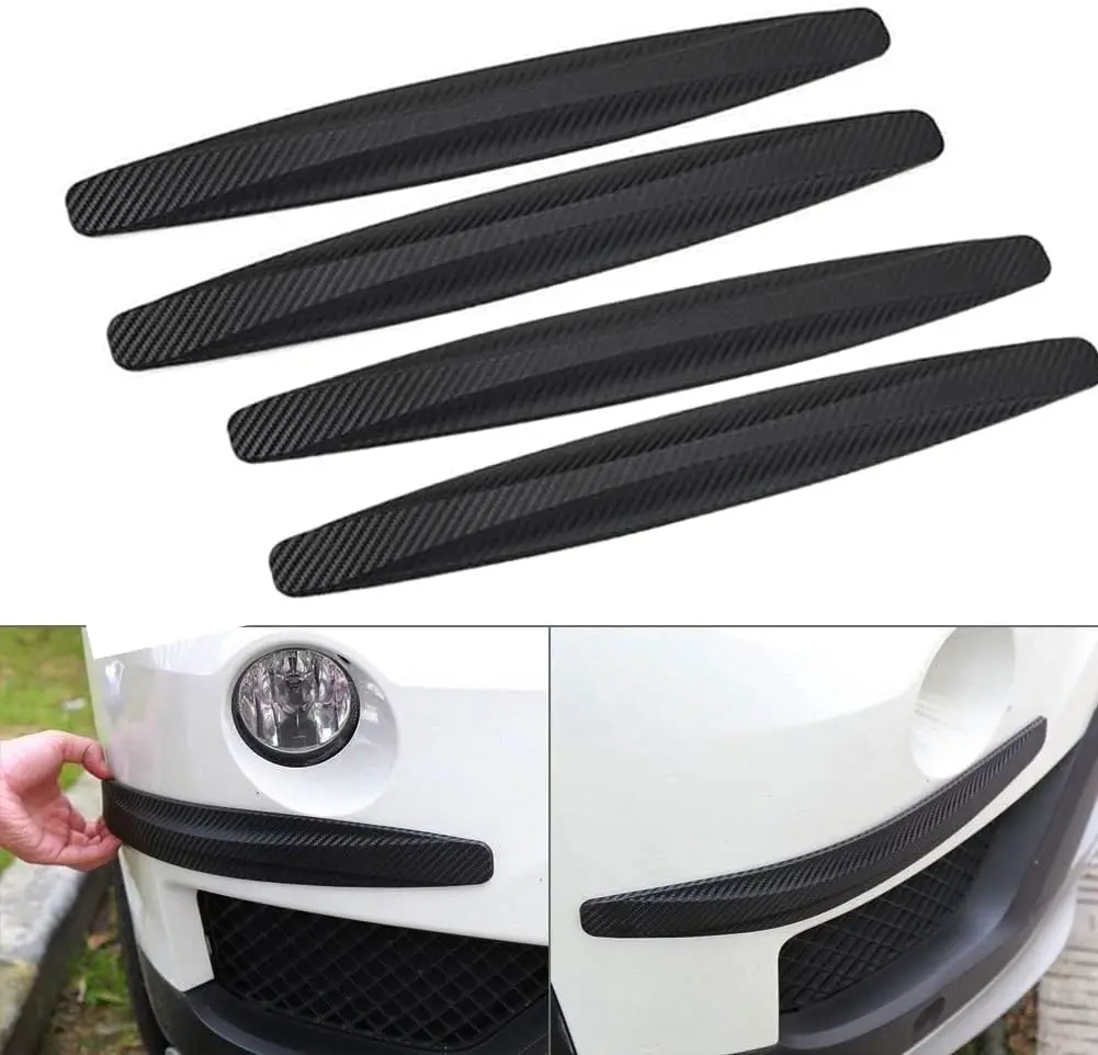 AOHEWEI Pack of 2 Universal Car Corner Bumper Guard Anti-Scratch Protector Sticker Stripes Scratch Resistant