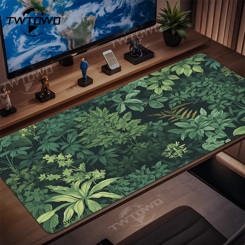 Mouse Pad Gamer Green Flowers And Grass XL New HD Mousepad XXL Mouse Mat Office Soft Natural Rubber Computer Desktop Mouse Pad