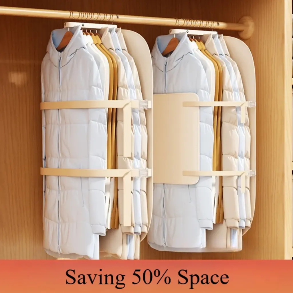 Closet Compression Hanging Bag Down Jackets Coats Space Saving 50% Bedroom Accessories Clothing Organizer