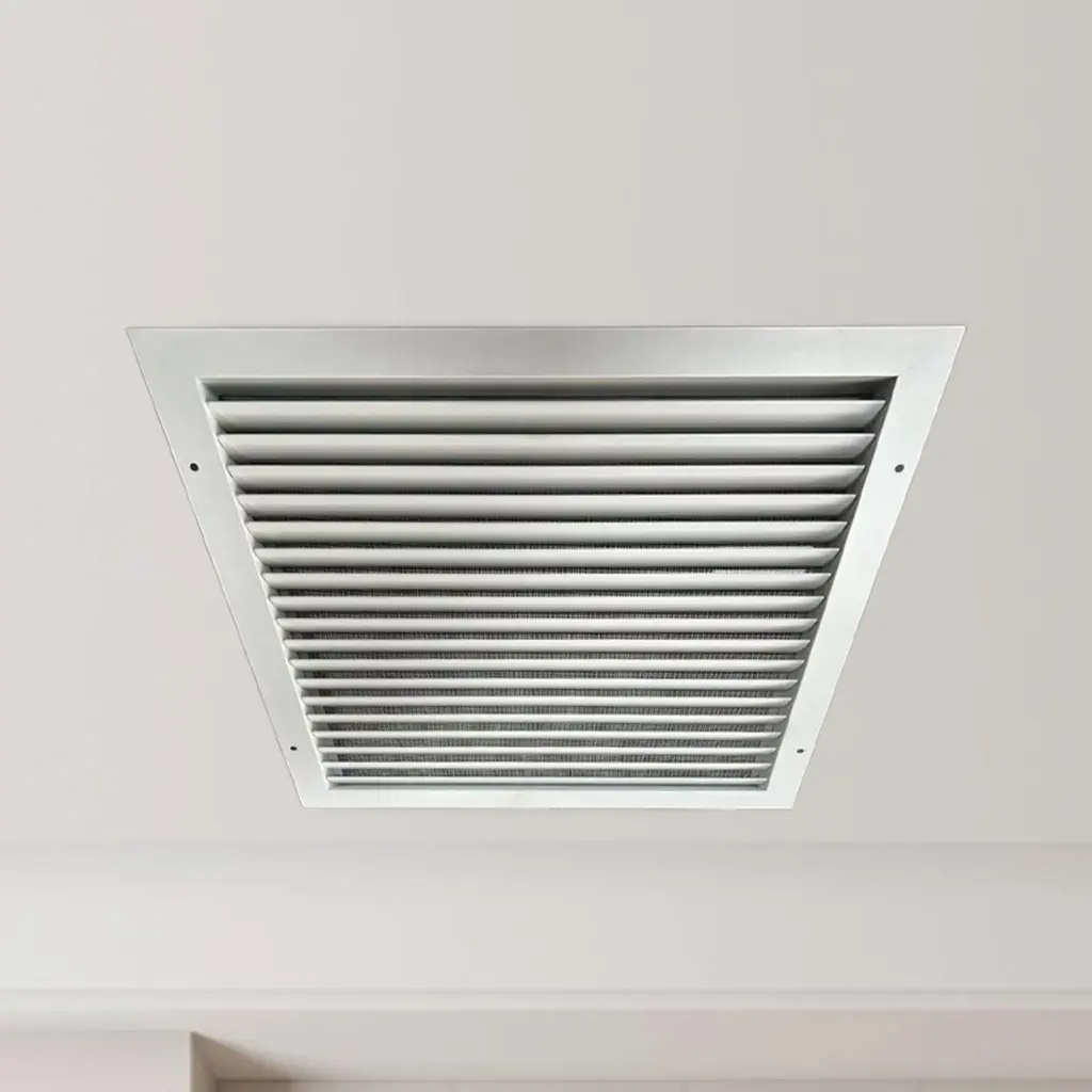 HVAC Vent Duct Cover Transfer Grille AC Vent Cover 16inchx16inch Louver Design Aluminum Return Grille for Office Buildings