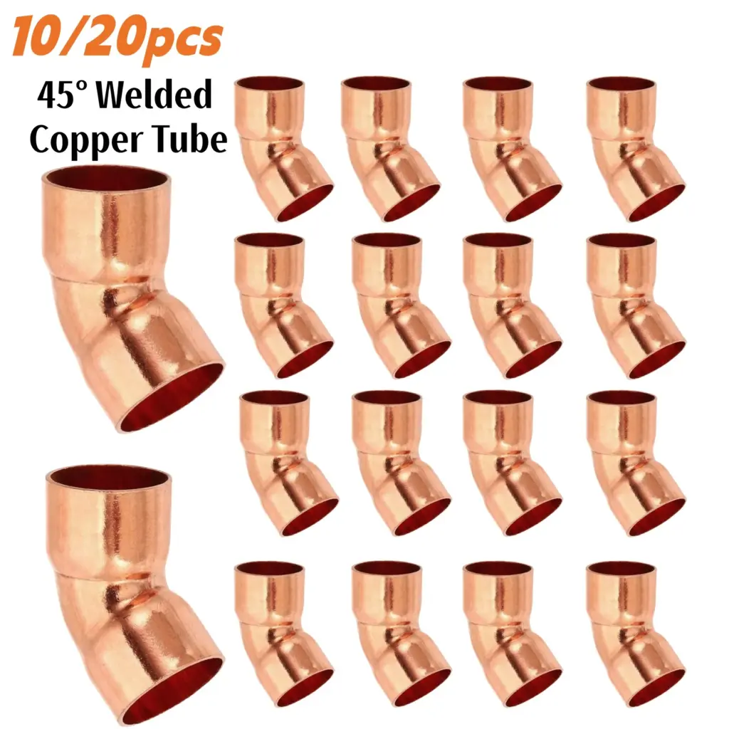 45 Degree Equal Diameter Purple Copper Elbow Pipe Fitting Welding Accessory for Residential And Commercial Plumbing Projects