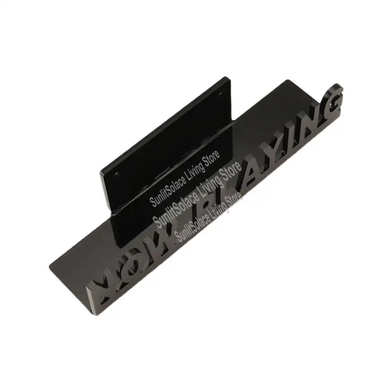 Wall Mount CD Record Display Stand Now Playing Acrylic Vinyl Record Shelf For Home Decoration Black Durable-A45M