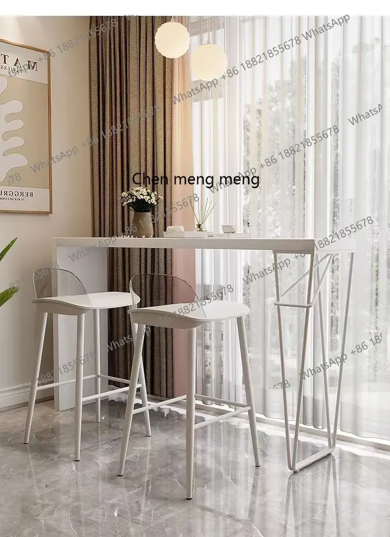 Nordic White Bar Table Bistro Balcony Counter Alcohol Bar Table Dj Booth Knife Breakfast Night Club Furniture Mesa Comedor E136