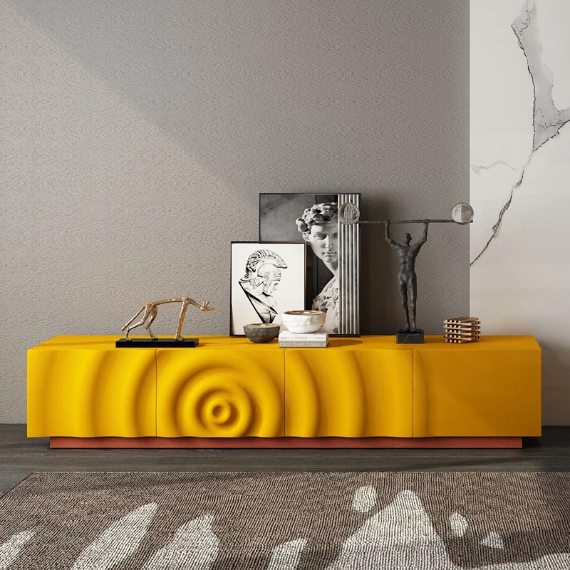 Handles Modern Tv Luxury Wood Hiding Glossy Media Cabinet Floor Tv Stand High End Moterm Mobili Per La Casa Home Furniture