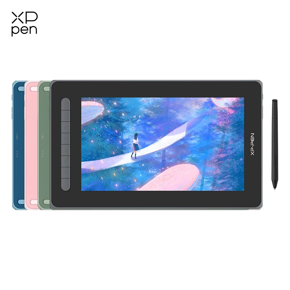 XPPen New Artist 12 Pen Graphic Tablet Monitor Drawing Tablet 127% sRGB 8192 Level with 8 Keys Tilt Support Windows mac Android