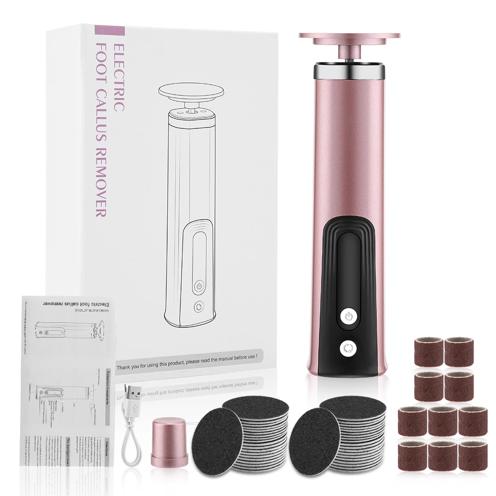 Electric File For Feet Pedicure Machine Callus Foot Grinding Trimmer Rechargeable Foot Care Tool Scrubber Dead Skin Remover