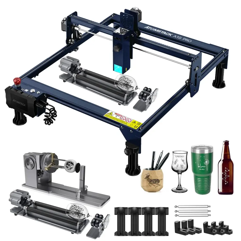 ATOMSTACK A10 S10 X7 PRO Laser Engraving Machine 10000 mW with R1 Pro Laser Rotary Rollers Laser Cutter Engraver