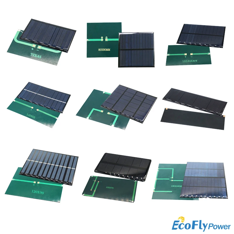 Wholesale 6V Mini Solar Panel 70mA 100mA 150mA 210mA 250mA 500mA 550mA Solar Cell Epoxy Board DIY Battery Power Charger Module