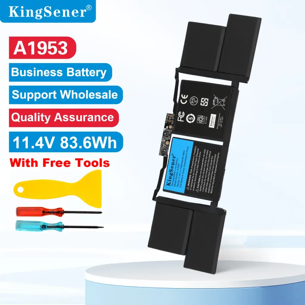 KingSener A1953 Laptop Battery for Apple MacBook Pro 15" A1990 touchbar 2018 2019 EMC 3215 MC3359 MR962LL 11.42V 83.6Wh