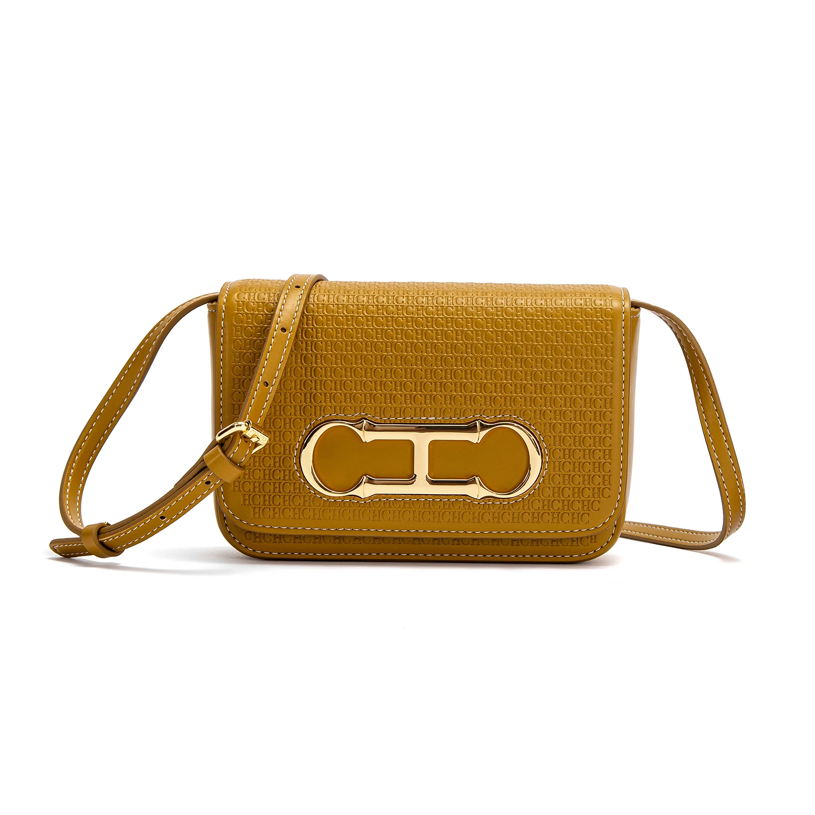 CHCH Women's Crossbody Bag 2024 New Flip Saddle Bag Simple Commuter Small Square Bag