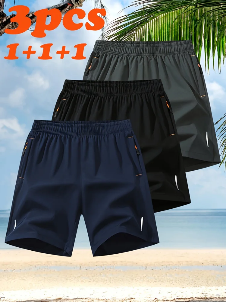Street Shorts Male Pieces Elastic Waistband Men’s Casual Men's Summer Beach Cargo Bermuda Man Clothing Y2k Sportswear Woman Gym