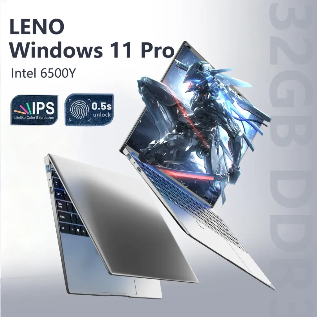 15.6" HOT Laptop 32GB DDR3 512GB 1TB 2TB SSD Windows11 Notebook Pc Gamer Intel 6500Y Office Computer with Backlit Fingerprint