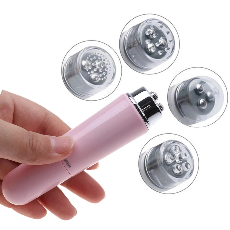 Mini Portable 4 Head Electric Eye Massager Facial Massage Device Pen Facials Great Vibration Lift Face Massage Stick