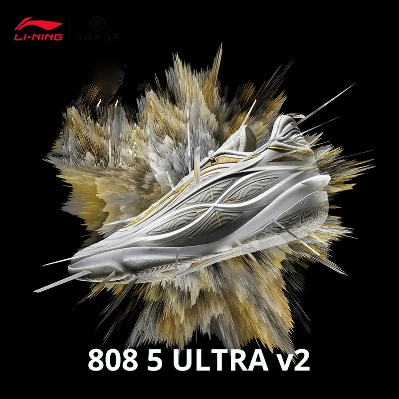 LI-NING Wade 808 5 ULTRA V2 Men's Basketball shoes Professional Support Stable Cushioned Sports Match Shoes ABAV045