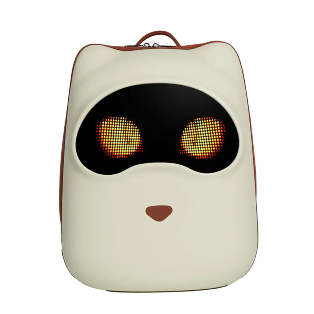 LOY LED Screen Backpack APP Control Display School Bag ABS Shell Travel Packsack Waterproof and Dustproof Knapsack for Cyclist