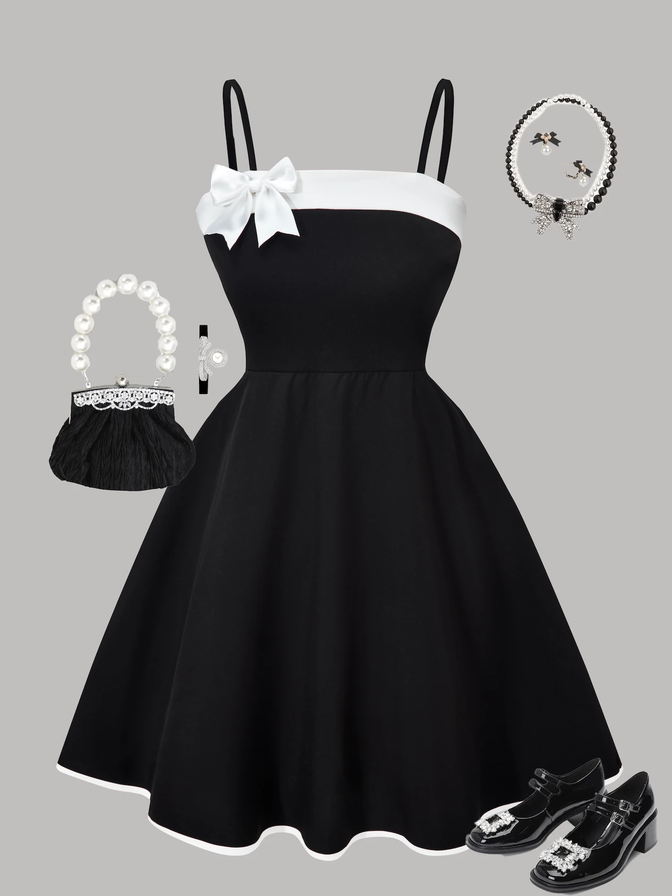 Girls' dress summer outfit; children's summer bow dress; girls' medium and large dress for parties, outdoors, travel