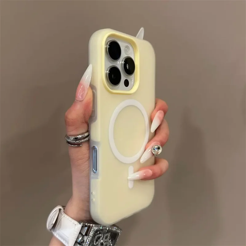 Jelly magnetic 2-in-1 silicone phone case suitable for iPhone 16 15 14 13 12 11 Promax plus anti drop protective cover