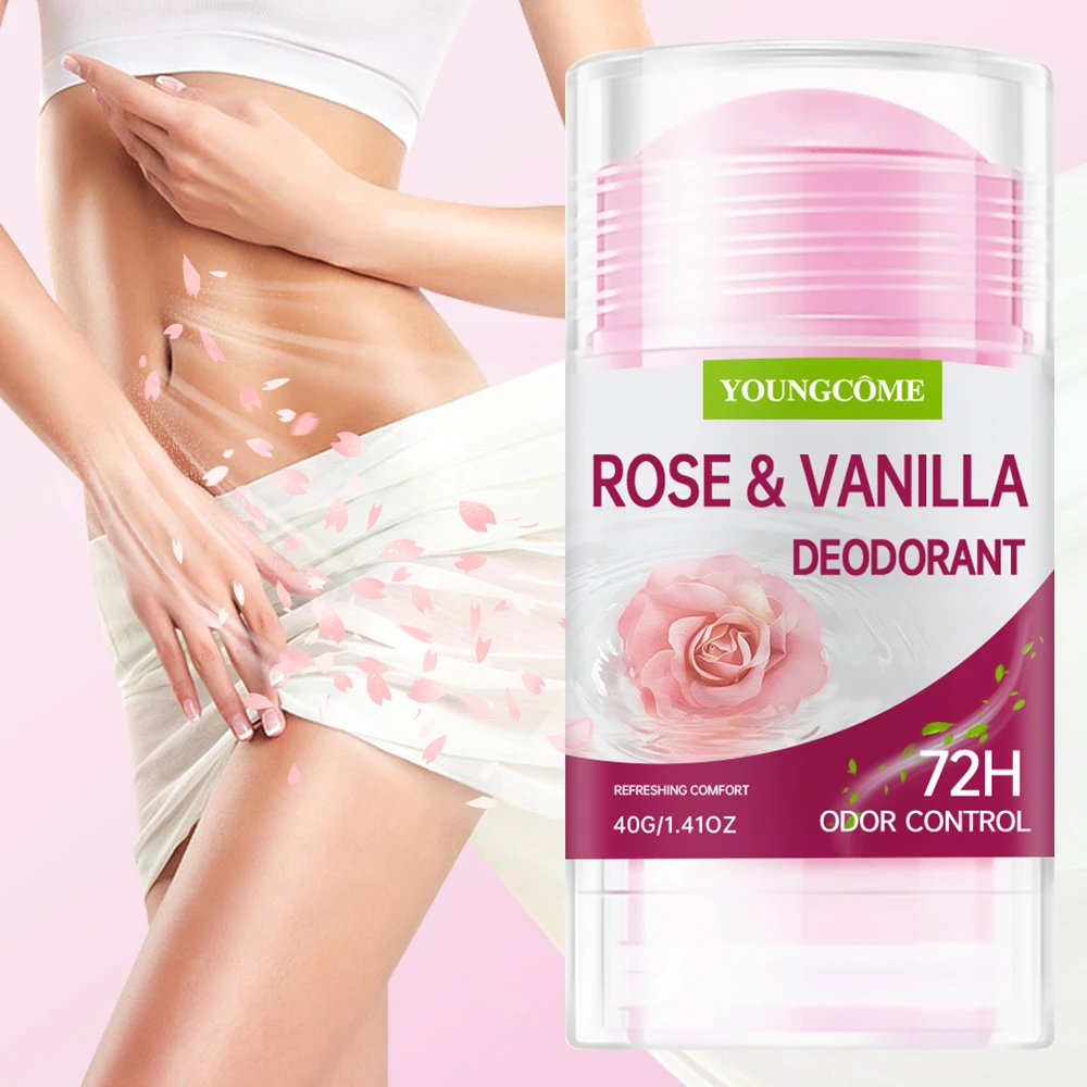 Deodorant Stick ROSE VANILLA Body Odor Remove Cream Removal Armpit Refreshing Antiperspirant Lasting Aroma Deodorant