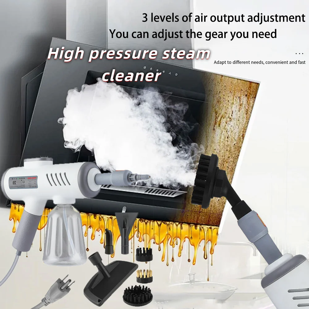 Steam Cleaner High Temperature Disinfection Kitchen Range Hood Air Conditioner Home Car 240V Steam Cleaning 3 Gears