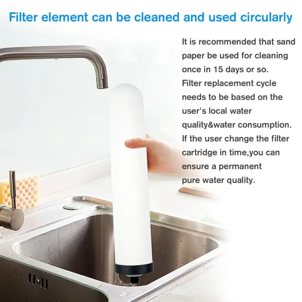 Purifying Machine Kitchen Countertop Drinking Water Purifier Ceramic Activated Carbon Household Filter System