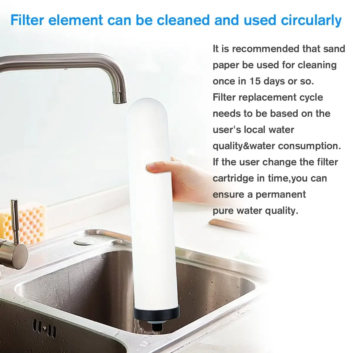 Purifying Machine Kitchen Countertop Drinking Water Purifier Ceramic Activated Carbon Household Filter System