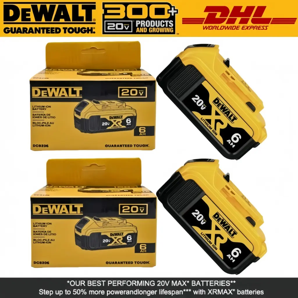Original DEWALT battery, 20V,30 6AH, rechargeable lithium ion battery, DEWALT, DCB115, DCB118, fast charging, DEWALT battery