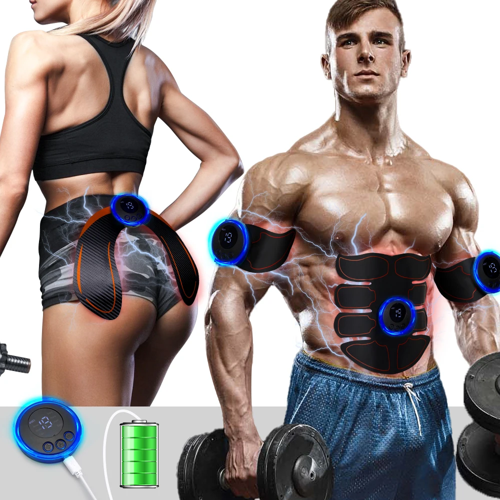 EMS Muscle Stimulator Abs Hip Trainer Weight Loss Body Shaping Massage Abdominal Equipment Muscle Massage Fitness Training