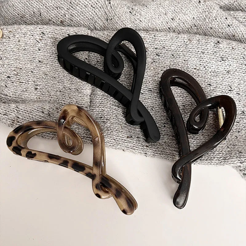 Elegant Geometric Heart Hair Claw For Women Lady Sweet Hair Ornament Claw Clip Hair Clip Hairpin Fashion Hair Accessories