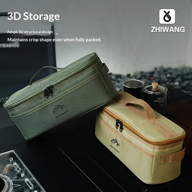 Camping Tableware Storage Bag Multi-Functional Portable Picnic Cookware Bowl Chopstick Organizer for Outdoor Trips