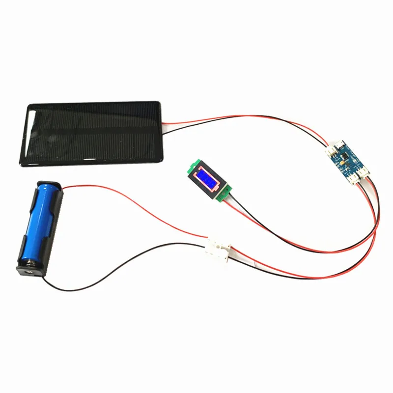 Mini 6V 210MA 1.25W Mono Solar Panel with solar charger CN3065 Cell Phone Charging DIY Kit with 1S Battery holder /display
