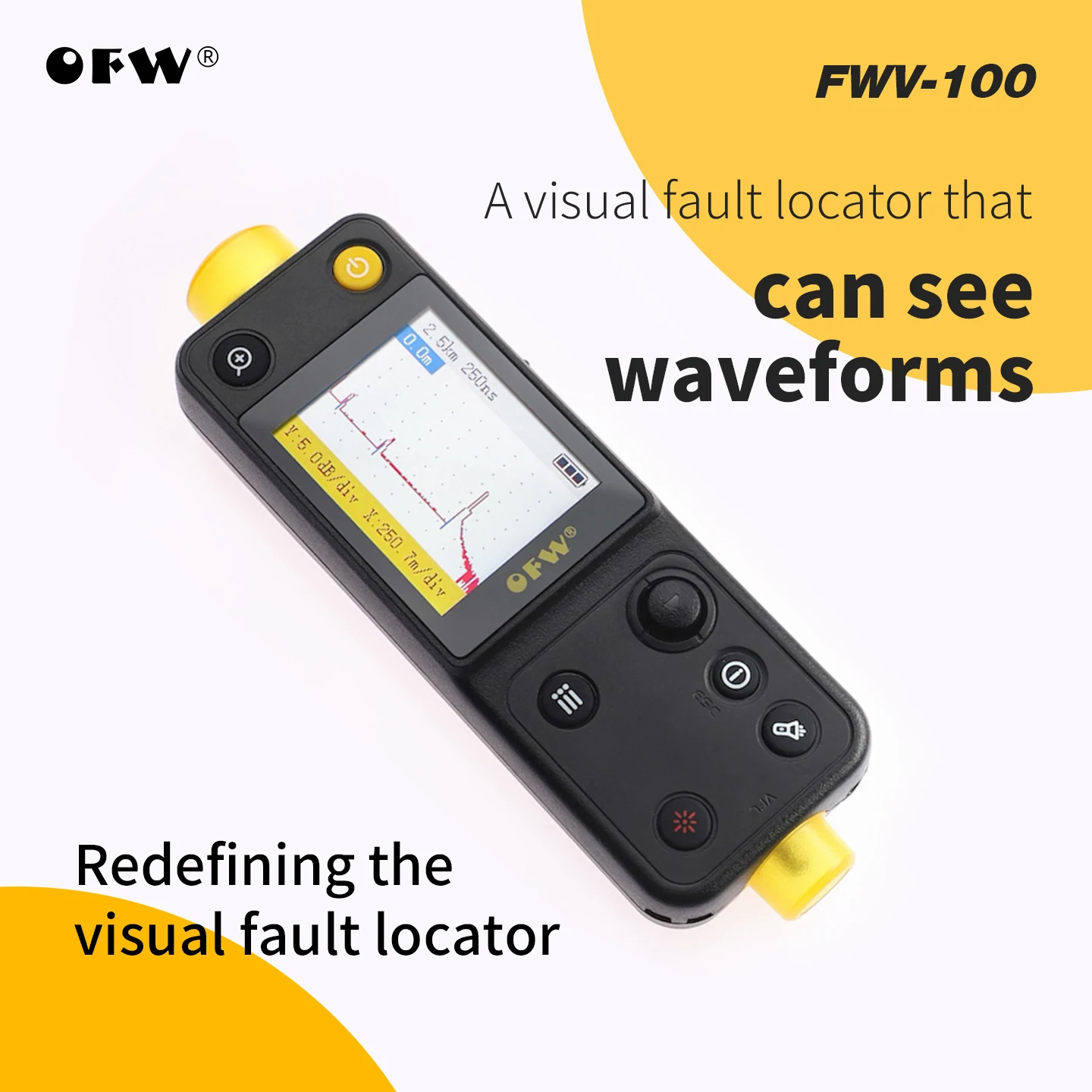 OFW Optic Fault Finder Visual Fault Locator 20KM Optical Fiber Breakpoint Tester 10MW Red Light