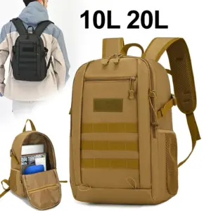 10L 20L Men Travel Backpack Outdoor School Shoulder Bag Tactical Military Molle Daily Pack Mini Small Camping Hiking Rucksack