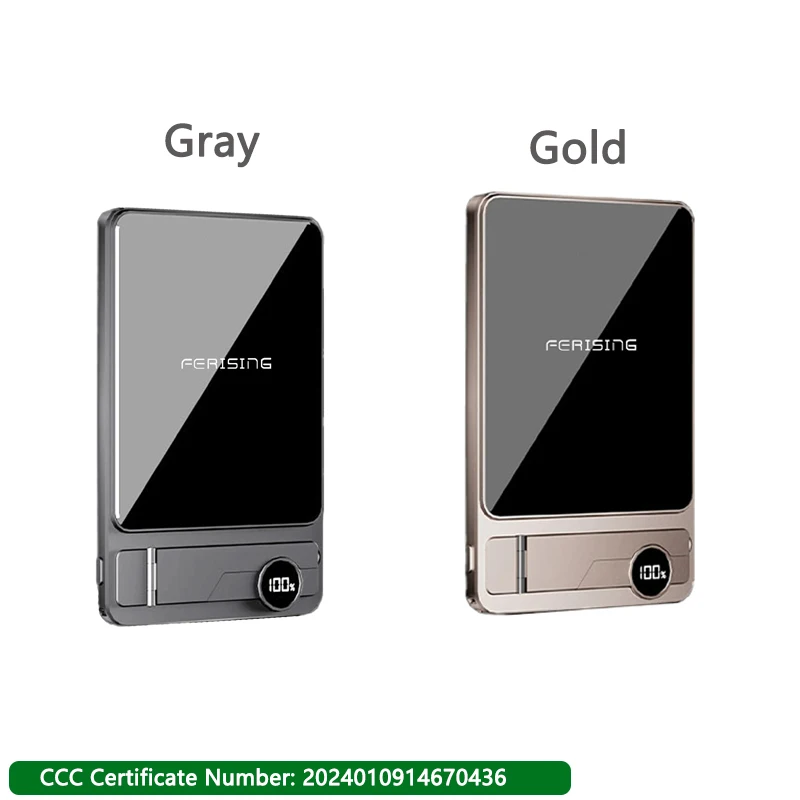 CCC Ultra Slim Wireless Charger External Battery PD22.5W Power Bank 10000mAh for iPhone 15 14 13 MagSafe Samsung Xiaomi Phone