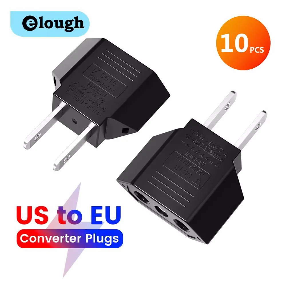 1-10PCS US Electrical Plug Adapter US America To EU European China CN Canada CA Travel Converter Plugs Power Socket AC Outlet