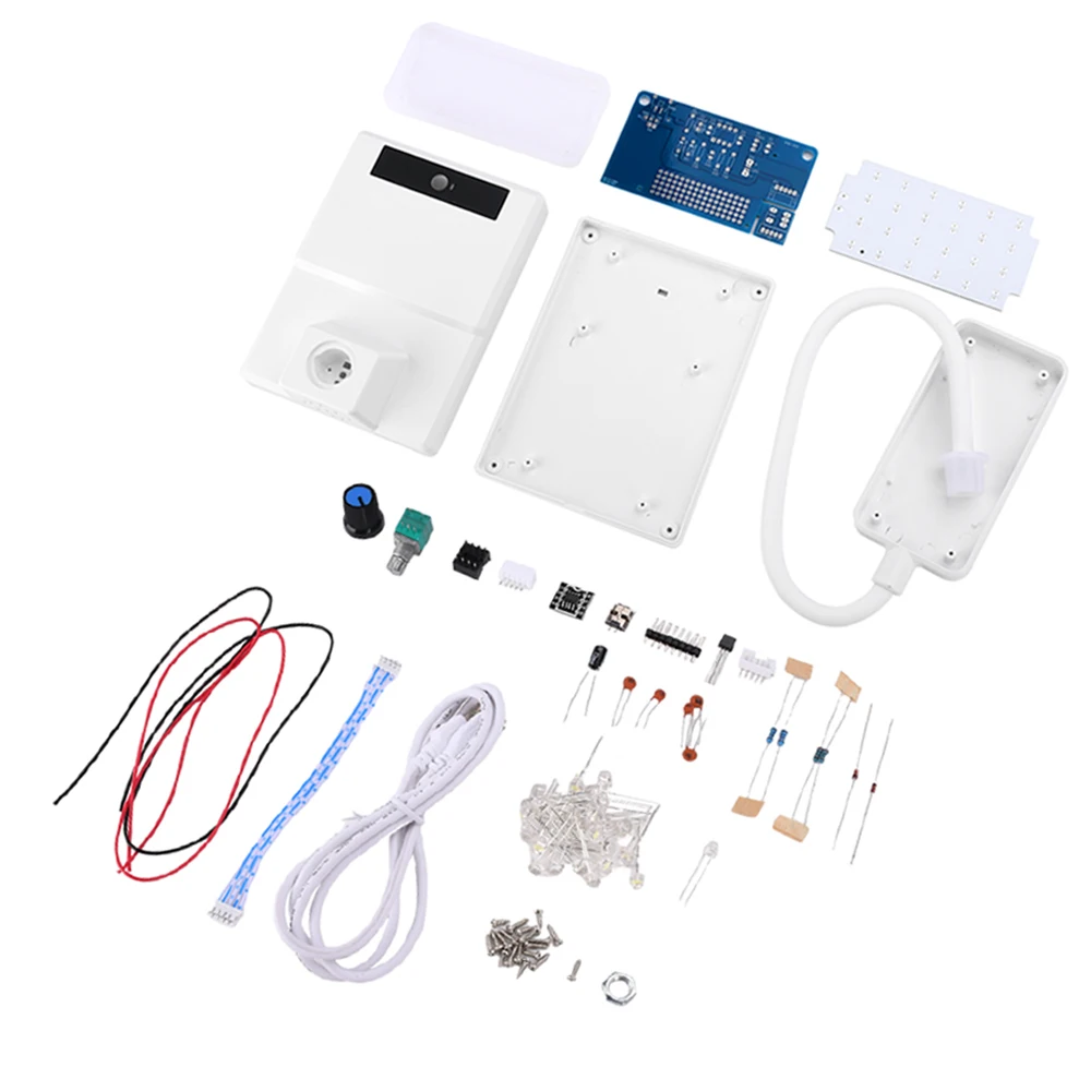DIY Electronic Soldering Kit NE555 PWM Desk Lamp Dimmer Circuit Soldering Practice Loose Part 5V 1.7A Night Light