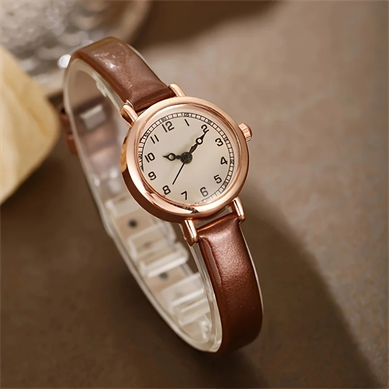 Elegant Small Arabic Dial Women Watches Fashion Leather Band Ladies Quartz Watch Reloj Mujer Girls Clock Gift