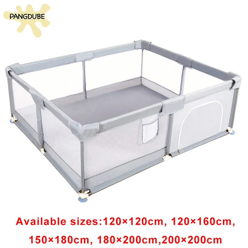 PANGDUBE 5-Sizes Option Baby Playpen Children Playground with Foam Protector Baby Safety Fence Kids Ball Pit Playpen for Babies