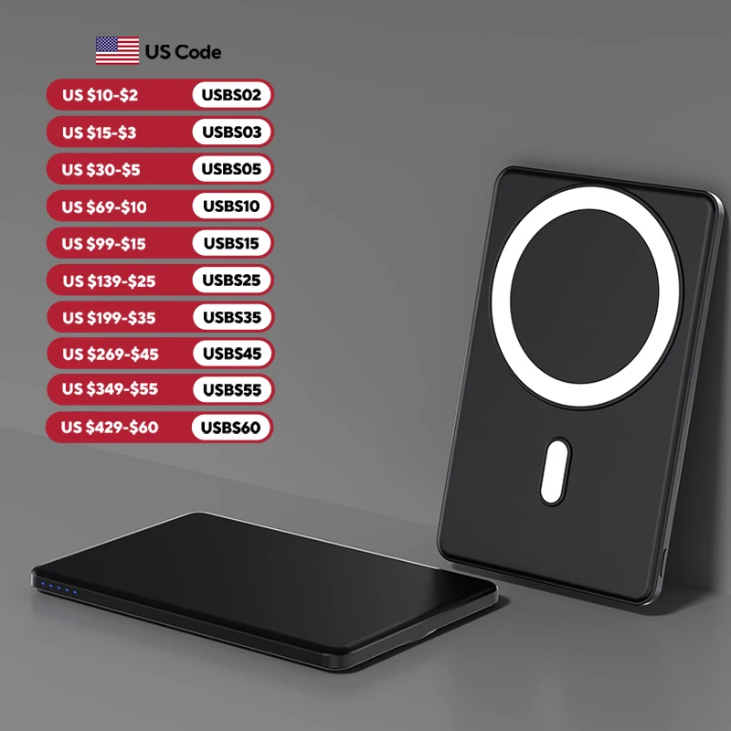 Thin Magnetic Wireless Power Bank 15W 5000mAh Portable Fast Charging External Battery for Magsafe For iPhone 16 15 14 13 Pro Max