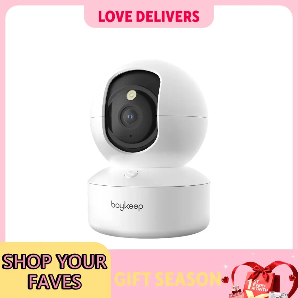 BoyKeep Smart Camera 2K Security Protection Wifi Surveillance 5G/2.4GHz Indoor Baby Night Vision 360° Pan & Tilt 2-Way Audio K30
