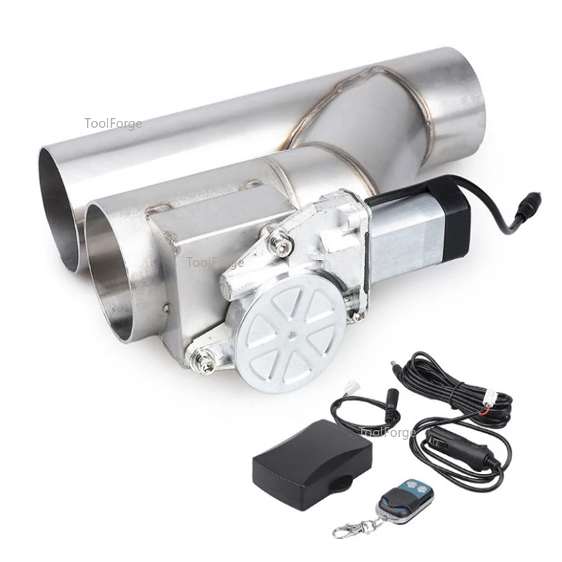 2025 Car modified exhaust pipe double opening Y-shaped exhaust valve stainless steel voice changing remote control