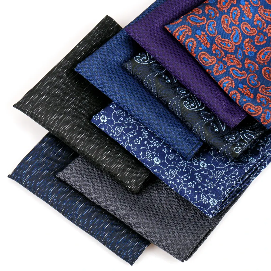 Pocket Square Man Multicolor Dot Paisley Wedding Handkerchief Jacquare Woven Hanky Men Classic Pocket Accessories Gifts Handker