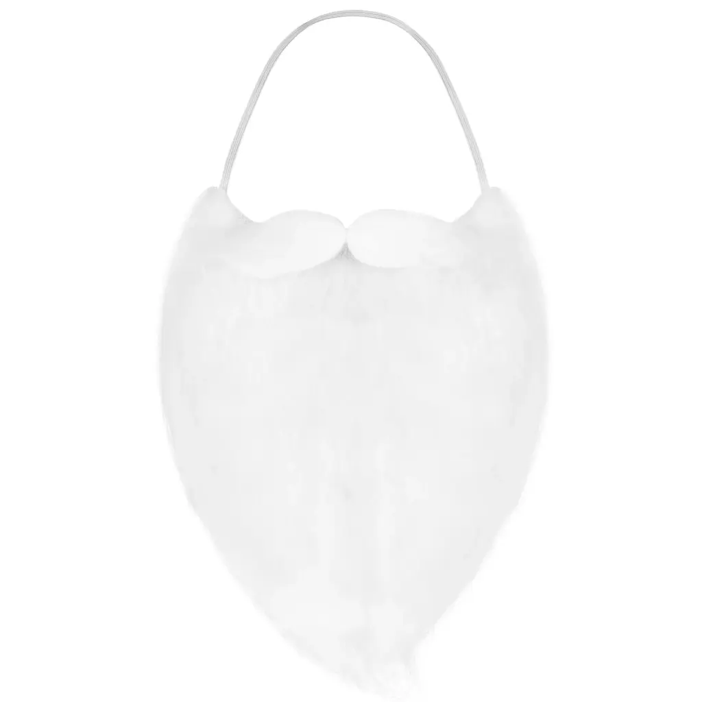 Christmas Santa Beard for Cosplay Party Gnome Costume Accessory Adult Santa Claus Curly Facial Hair Prop Dress Up Outfit